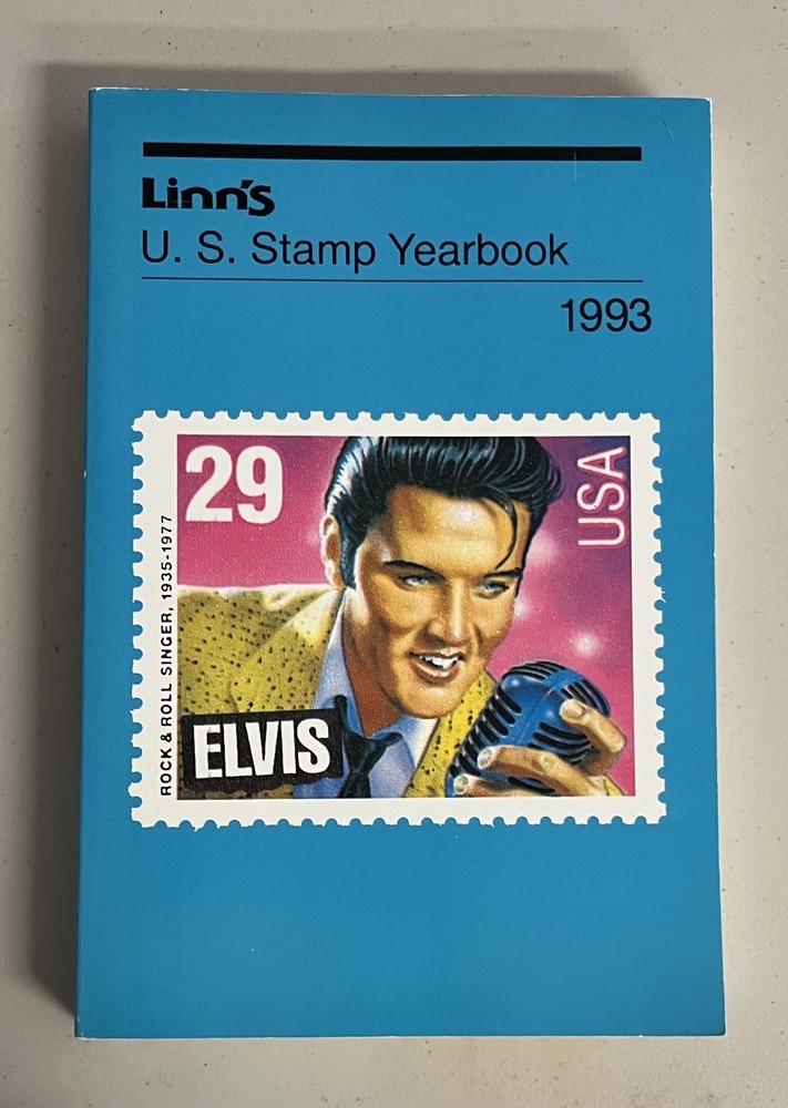 LINN’S U.S. STAMP YEARBOOK 1993 by George Amick, Elvis on Cover, Lot #469