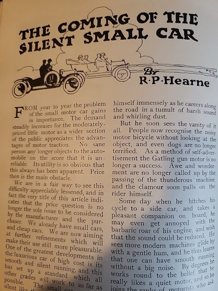 1912 Article Small Cars