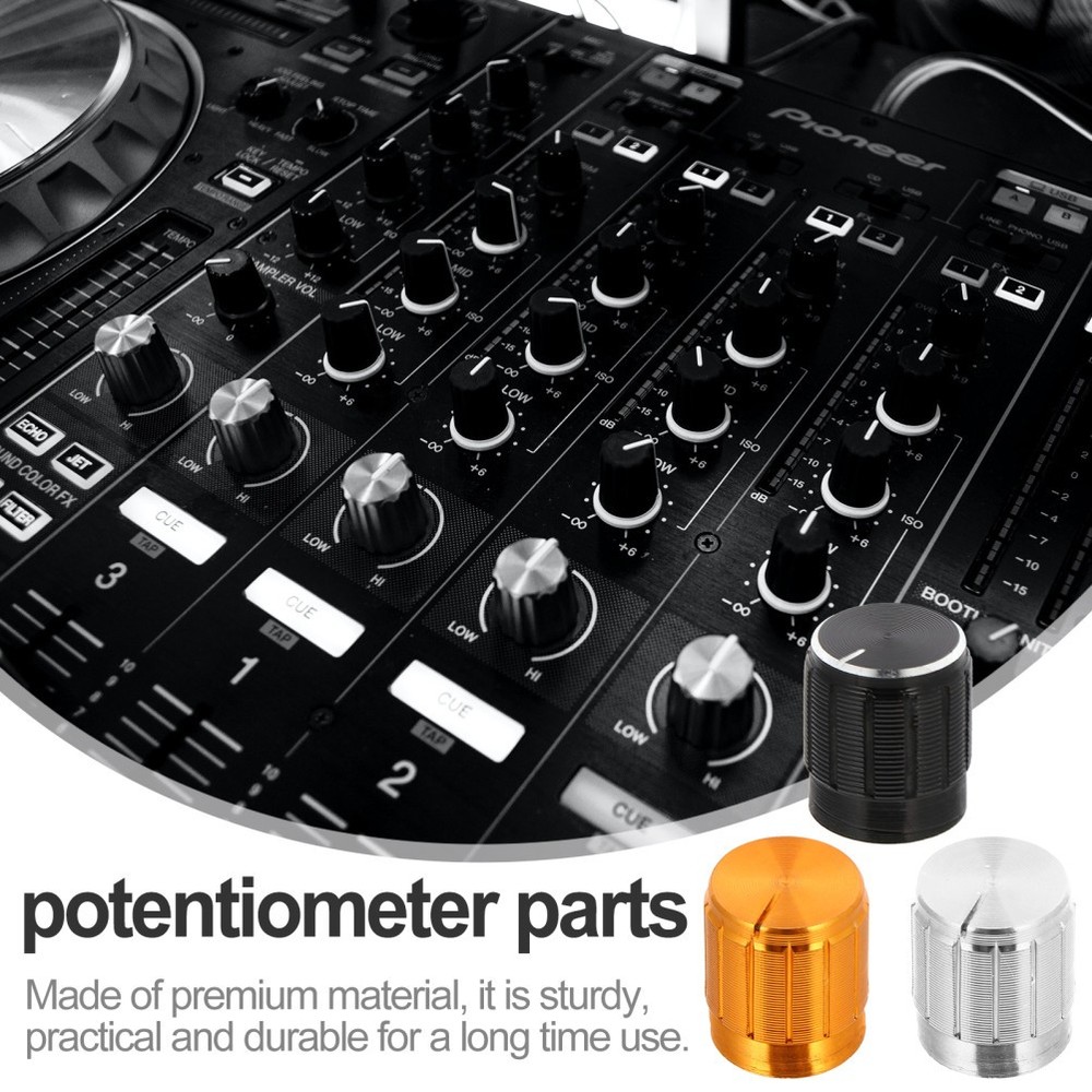 12 Pcs Audio Potentiometer Knobs Aluminum Alloy Rotary Sound Control Knobs