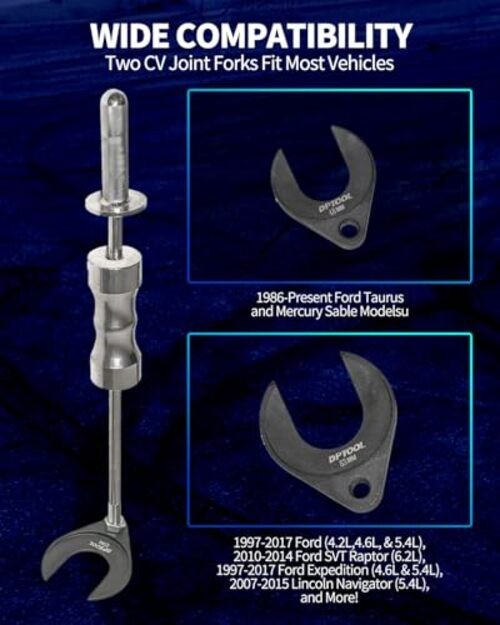 Inner CV Joint Puller Slide Hammer Front Wheel Drive Axle Half Puller Set