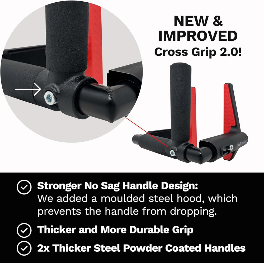 Jayflex Crossgrips Compact Pull up Bar - Pull up Bar Door Frame for Work from Ho