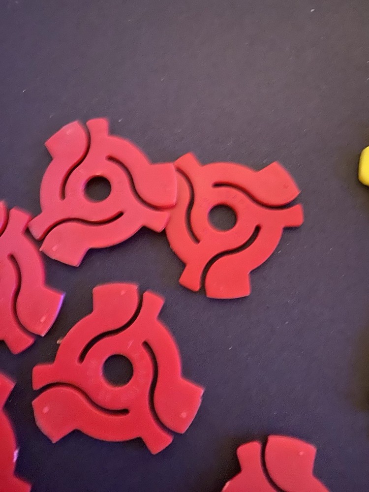 Red 45 RPM Record Adapter insert