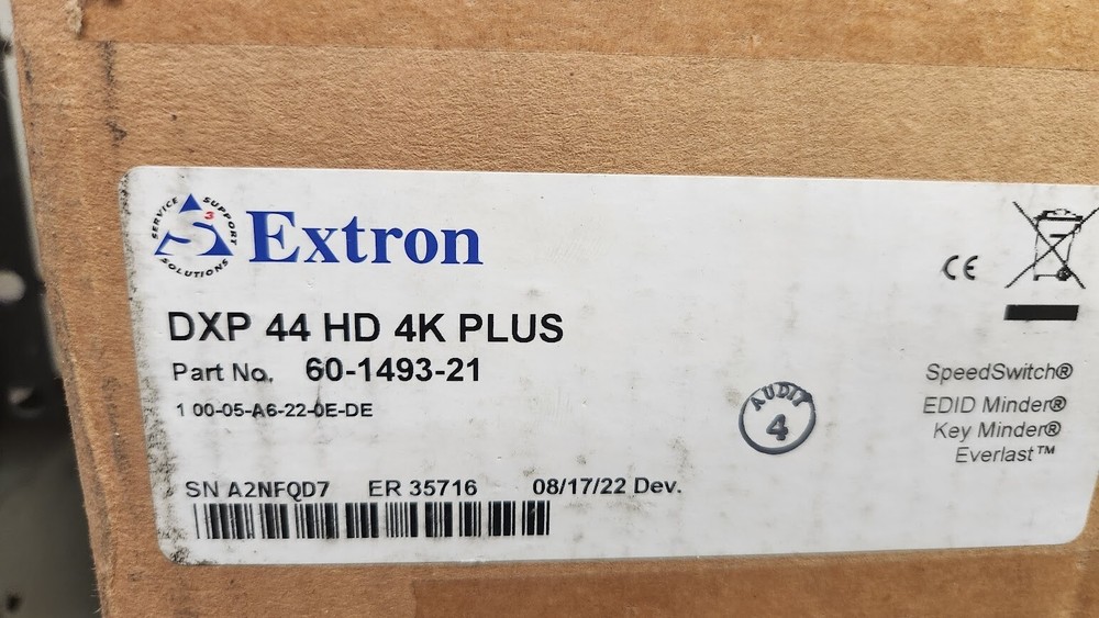 Extron DXP 44 4K Plus HDMI Digital Crosspoint Matrix Switcher