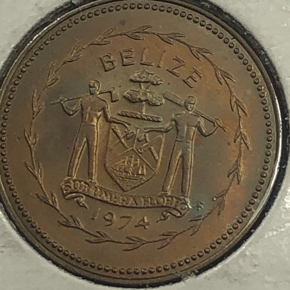 1974 Belize One Cent Foreign Coin #2126