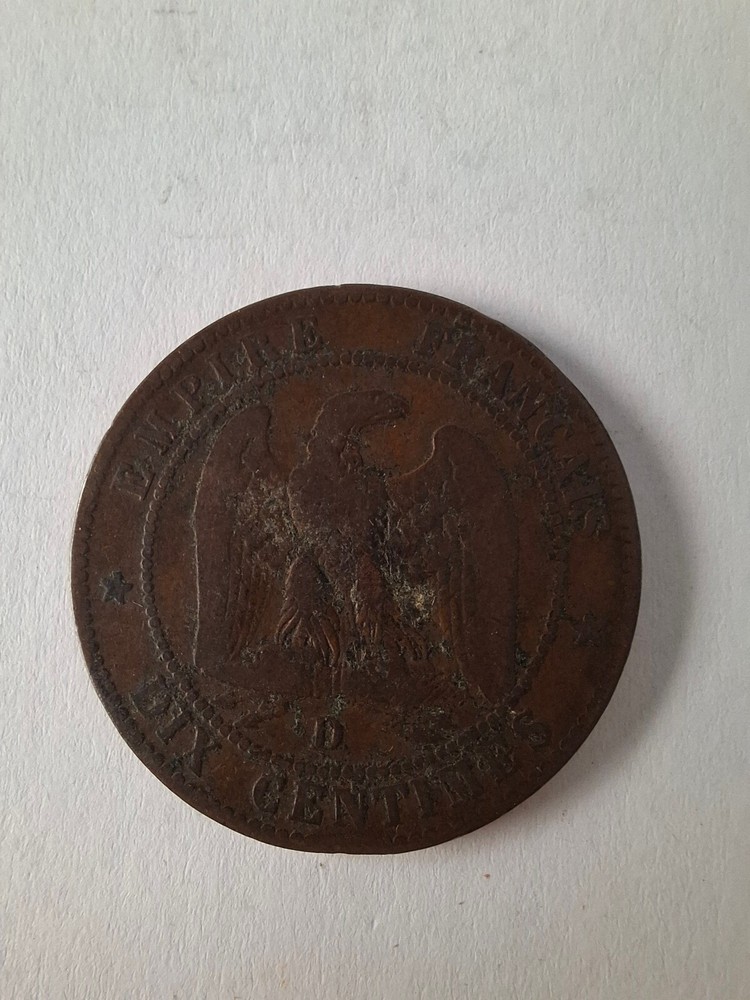 1855 France 10 Cent Coin VF