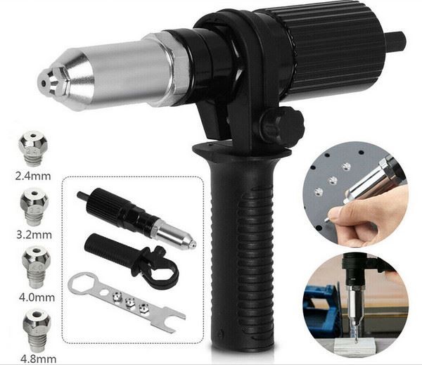 Electric Rivet Nut Gun Cordless Drill Pop Adapter Riveting Riveter Insert Tool