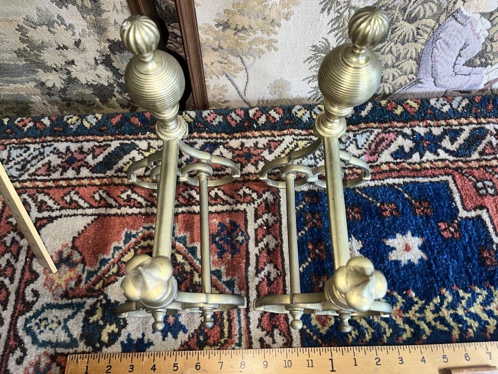 Solid Brass Vintage Andirons i