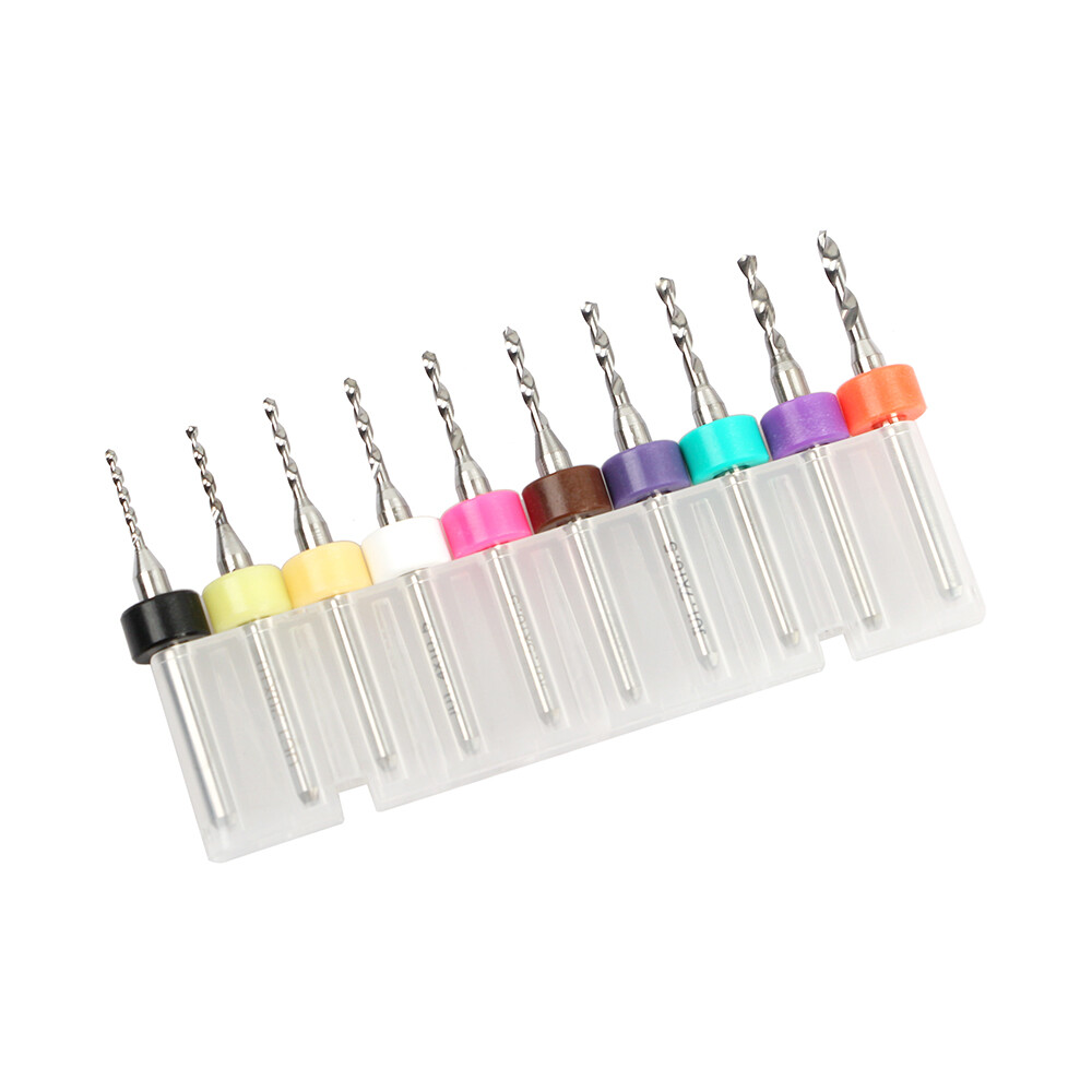40PCS Carbide Micro Drill Bits Set 0.1-2.0mm PCB Driiling Bit for CNC Engraving