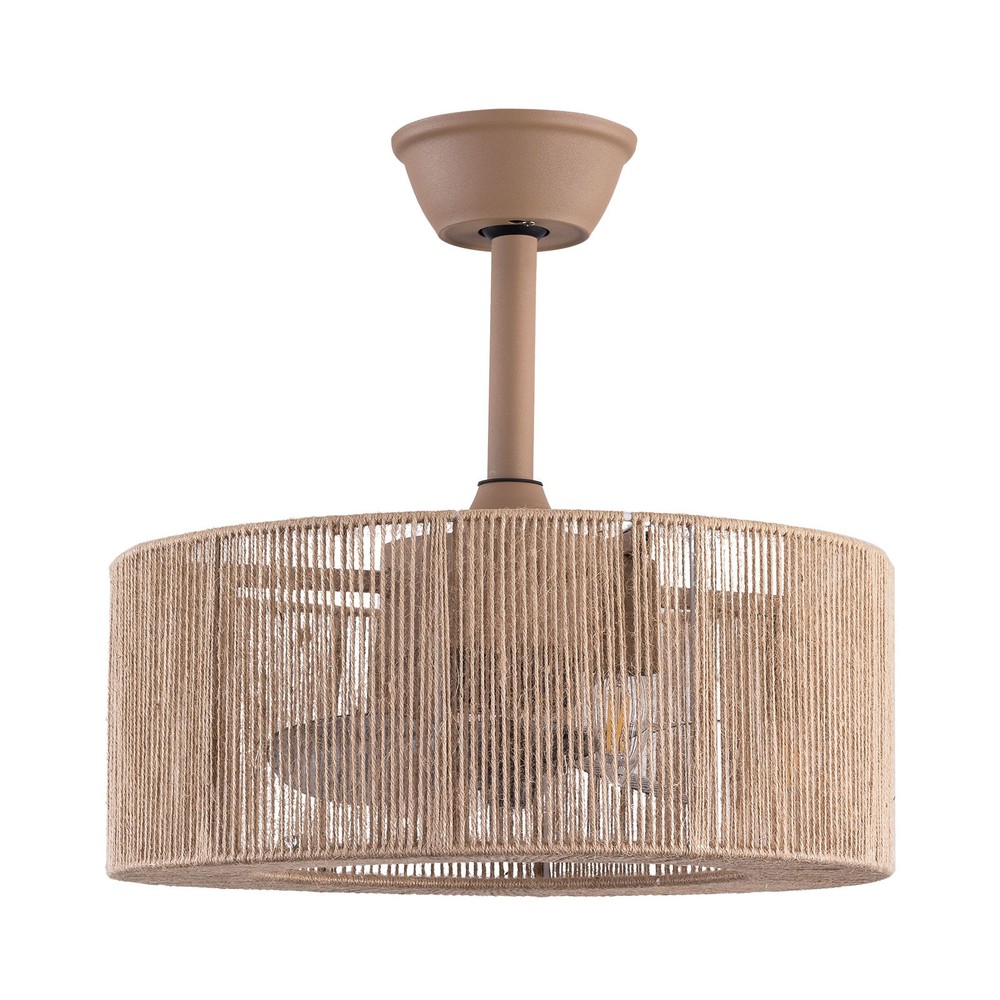 18'' Caged Ceiling Fan Light with Remote Control Chandelier Flush Mount Light