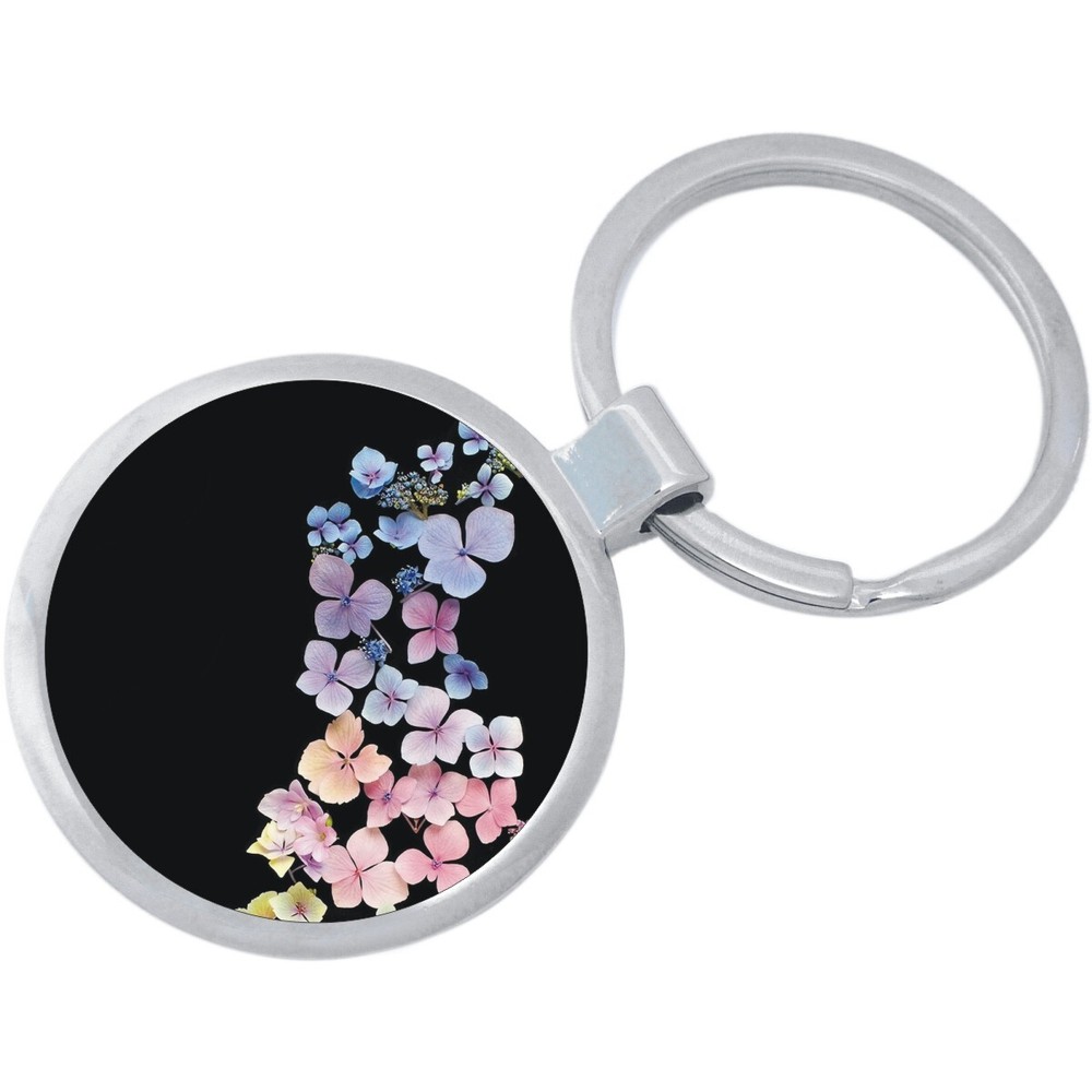 Colorful Flowers Keychain - Includes 1.25 Inch Loop for Keys or Backpack