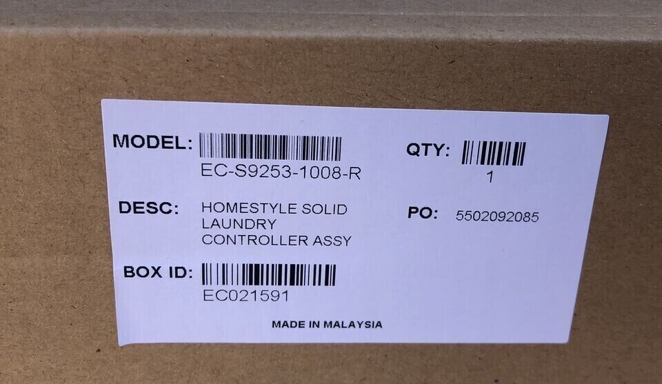 Homestyle Solid Laundry Controller Assembly EC-S9253-10108-R