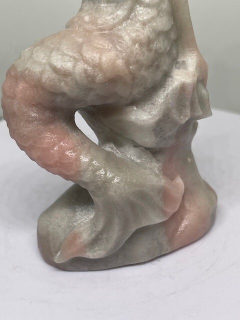 Pink Opal Mermaid Carving - Crystals