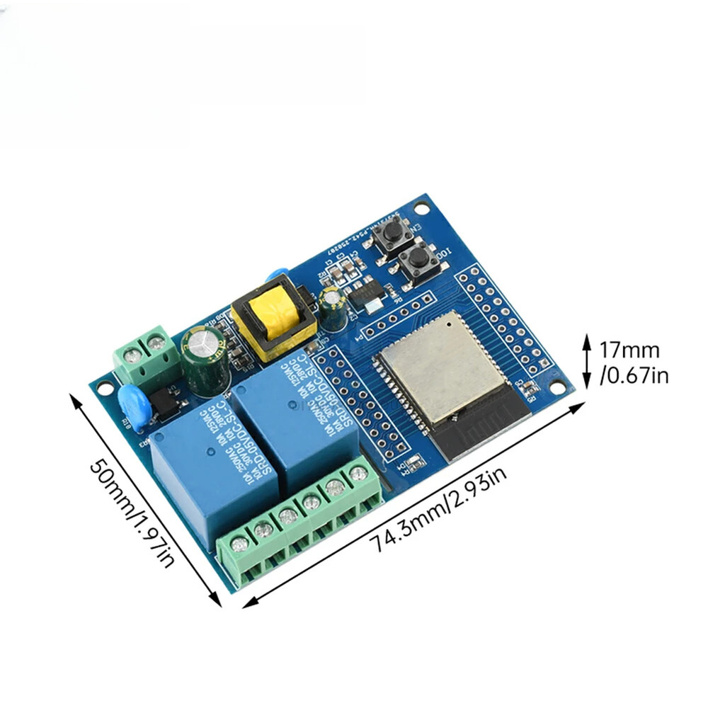 For ESP32 Relay Control Module with Wide Input Voltage 90-250V AC Support