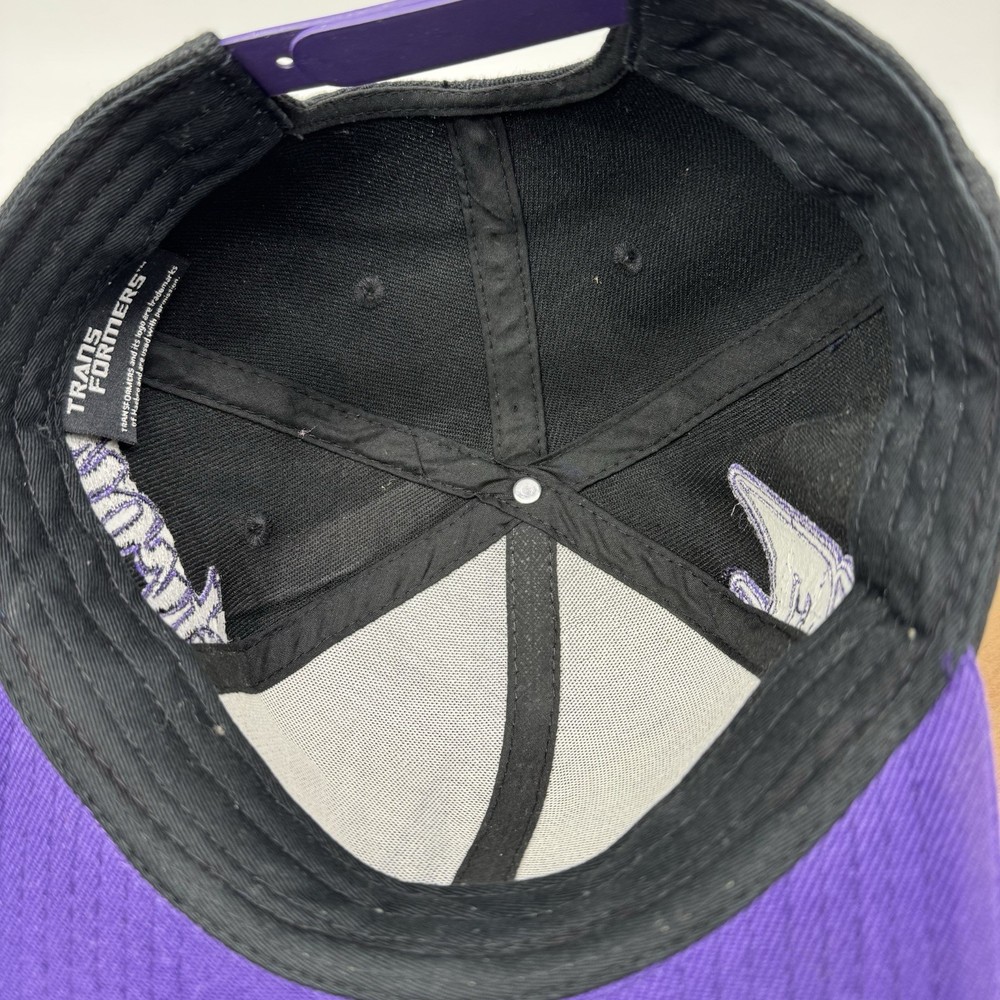 Transformers Megatron 2012 Black/Purple Snap Back Cap Hat Wool Blend OSFA EUC