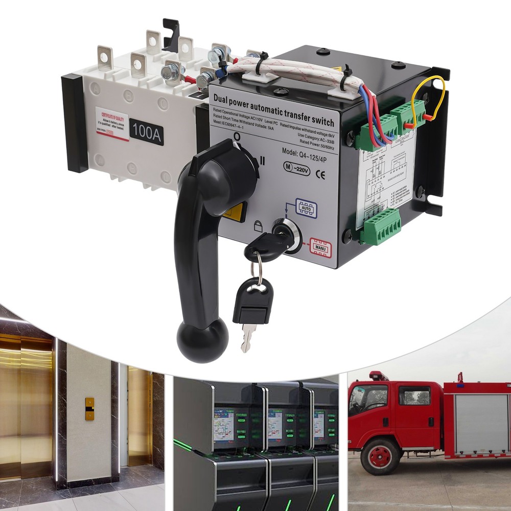 100A/4P Dual Power Automatic Transfer Switch Isolation Type Generator Converter