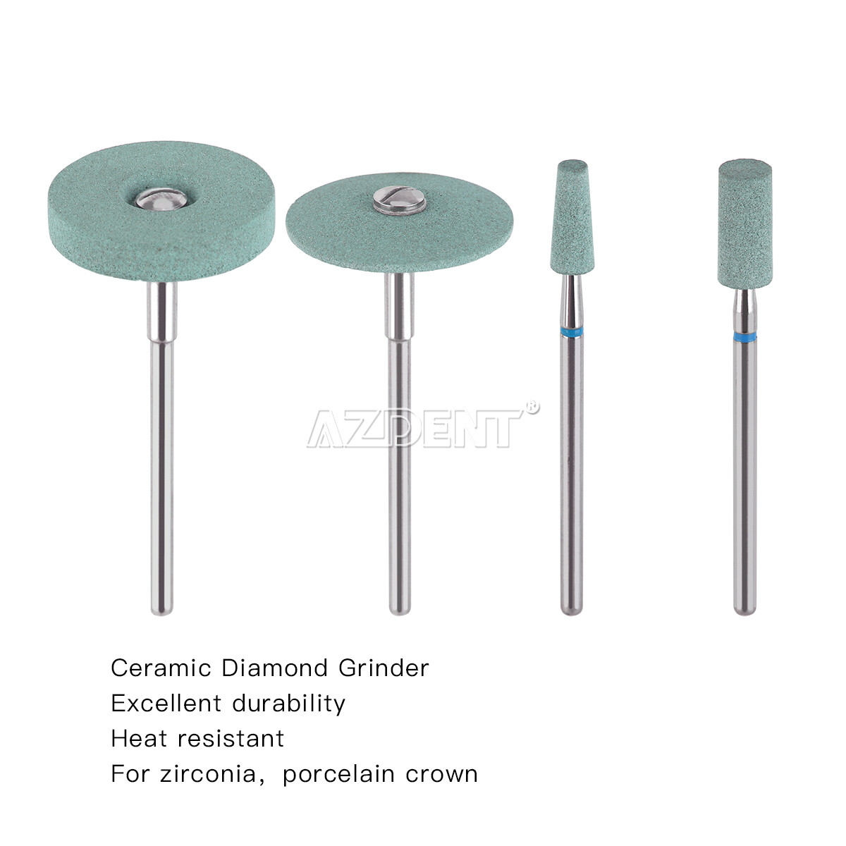 5Pcs Dental Lab Ceramic Diamond Grinder Zirconia Porcelain Polisher HP CD2123