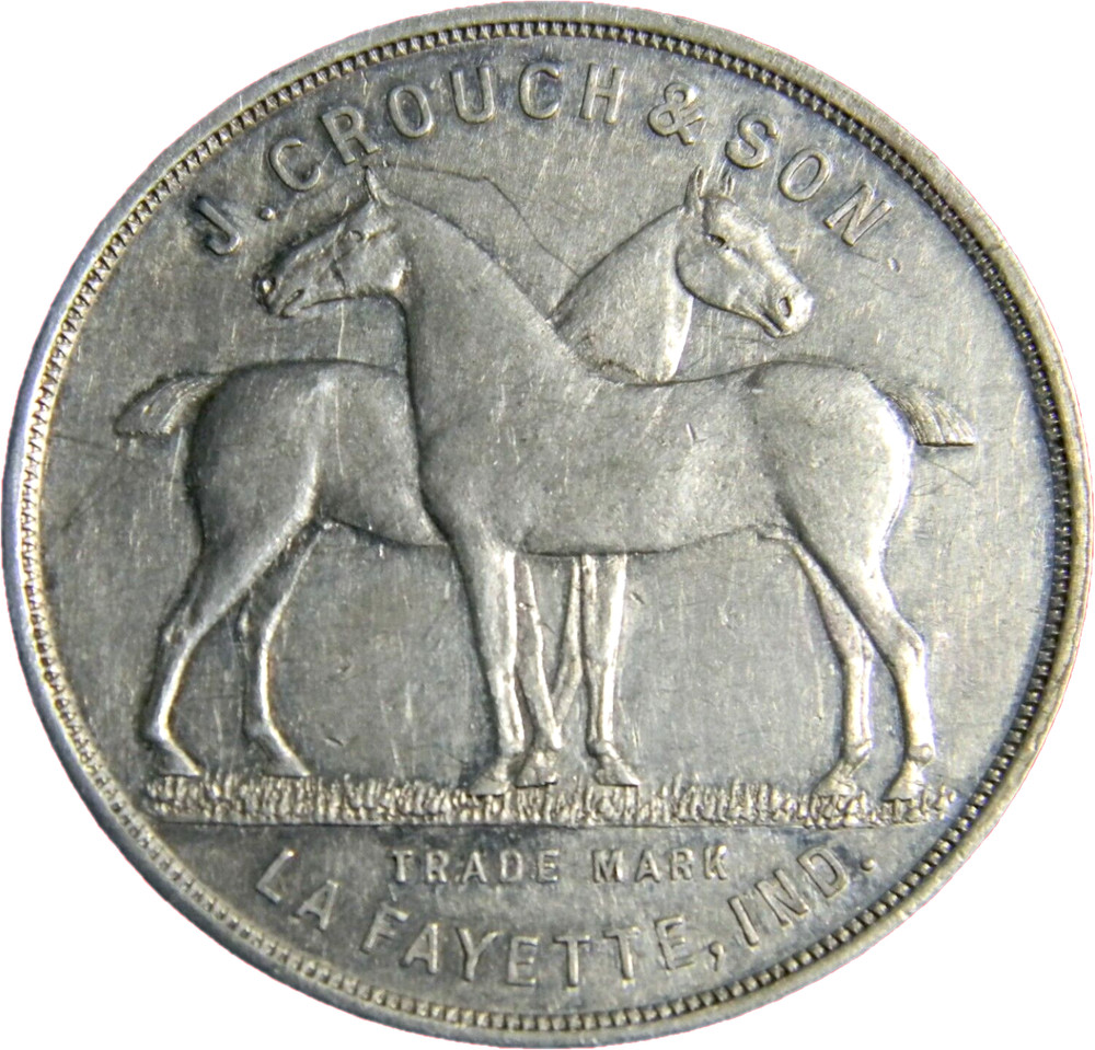 Lafayette IND J. CROUCH & SON  Token (0456) Horses