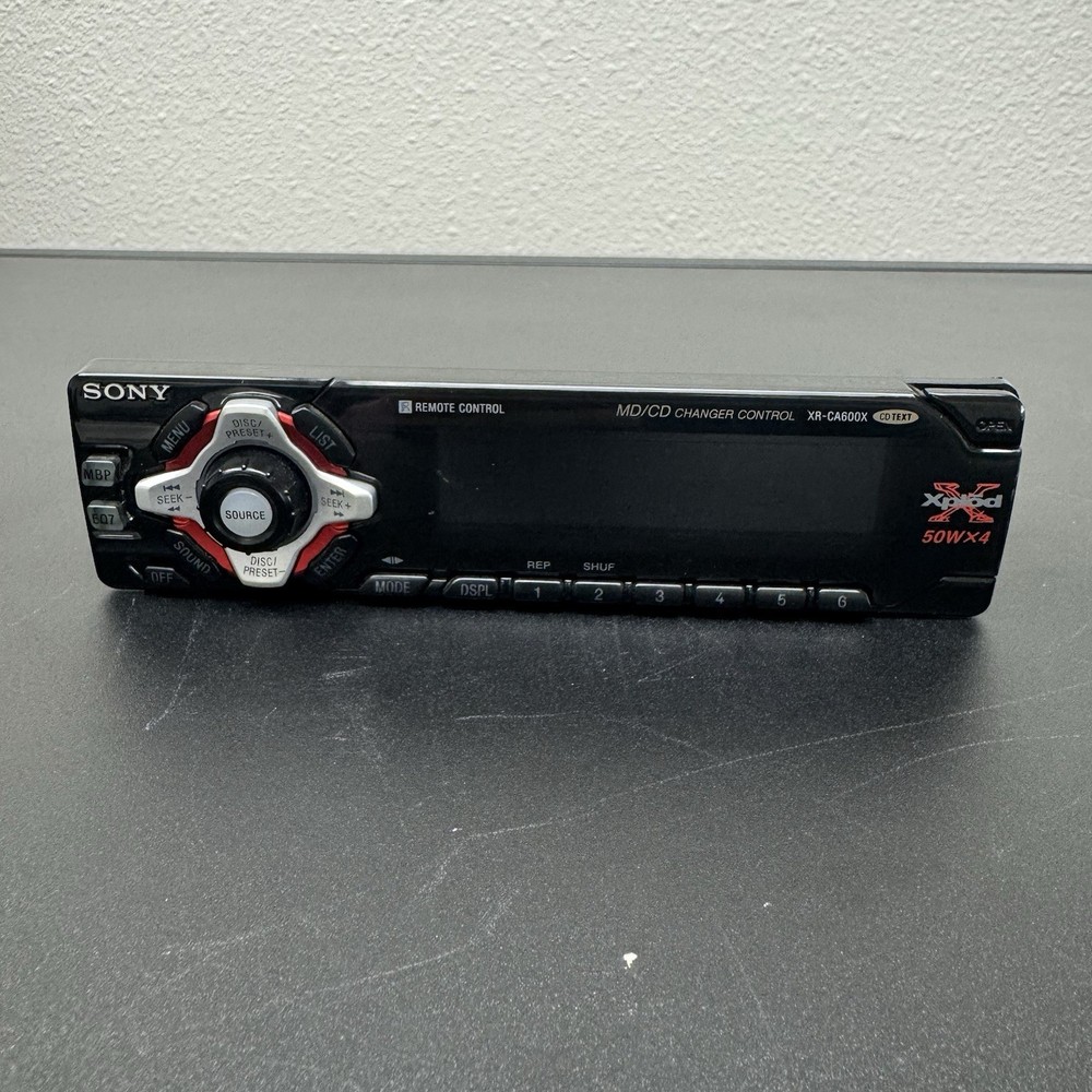 Sony XR-CA600XCassette Receiver with CD Changer Controls Faceplate Untested