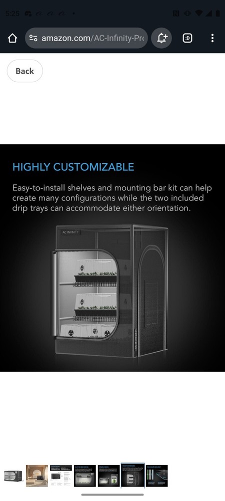 AC Infinity CLOUDLAB 422 Advance Grow Tent - Black