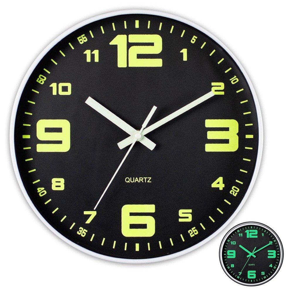 High Visibility 30CM Luminous Wall Clock Suitable for Various Settings