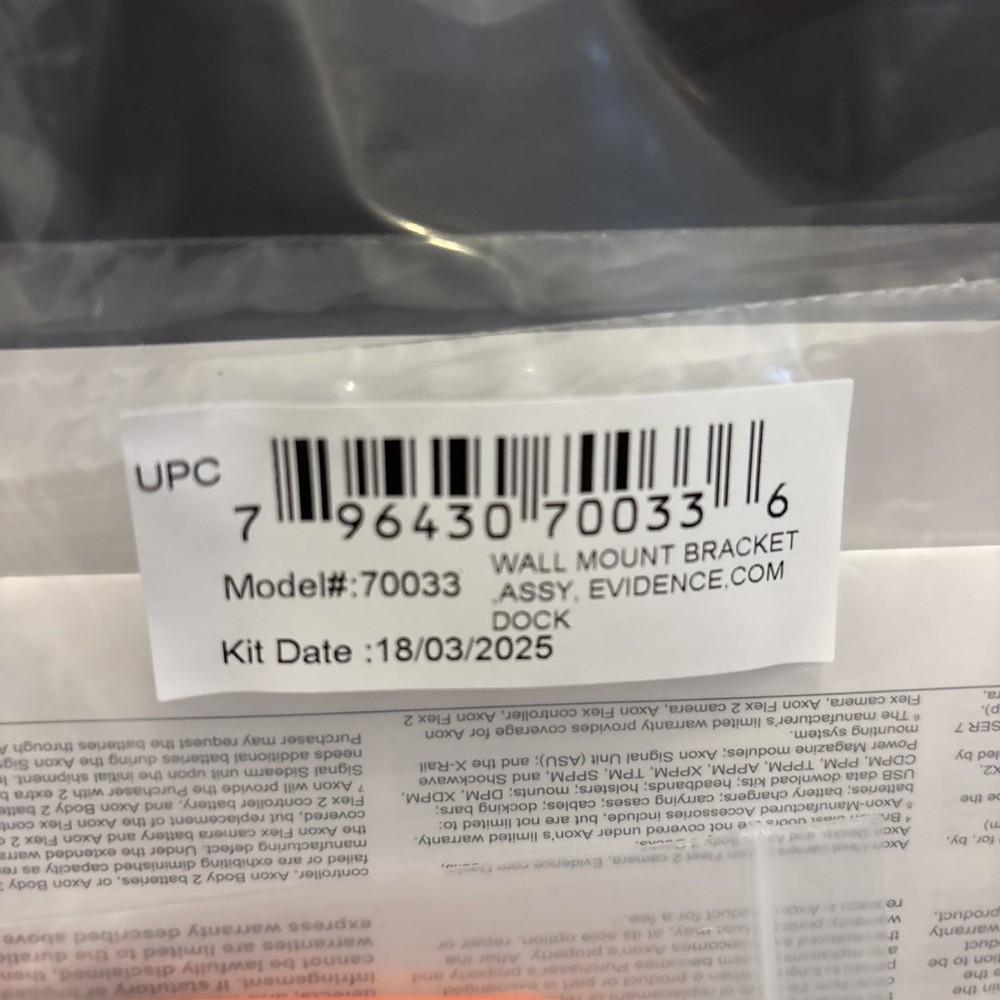 New Axon Dock Wall-mount Multi Bay Bracket Assy 70033 T01047