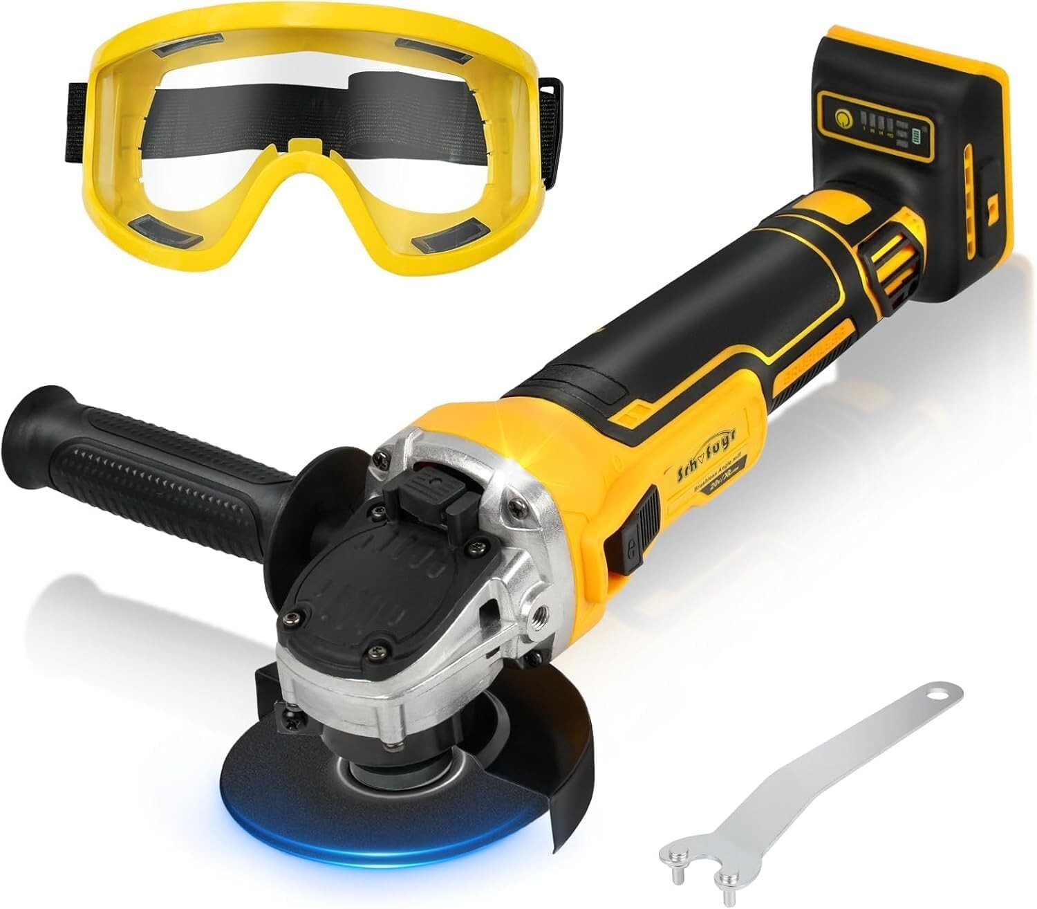 Cordless Angle Grinder Fits Dewalt 20V Battery (No Battery) 4-1/2 in. 10000 RPM