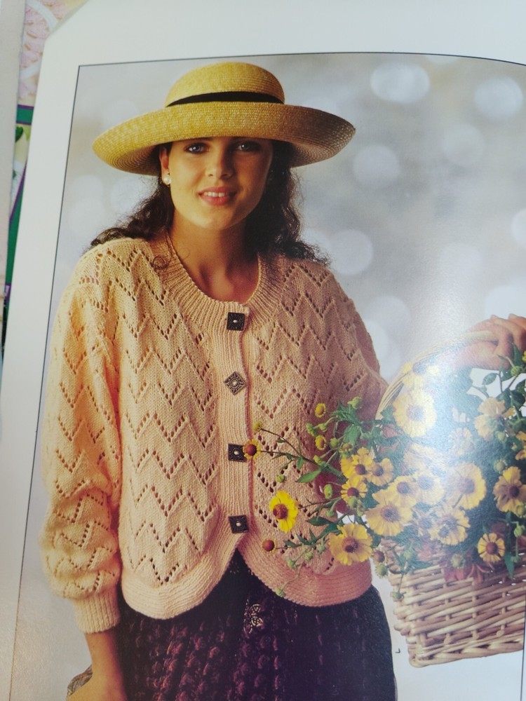 Patons Cotton 652 Knitting Leaflet Booklet Pattern VTG Sweater Pullover Cable