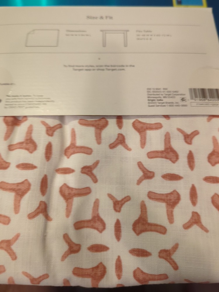 Threshold Rectangular Tablecloth 60 X 84 New