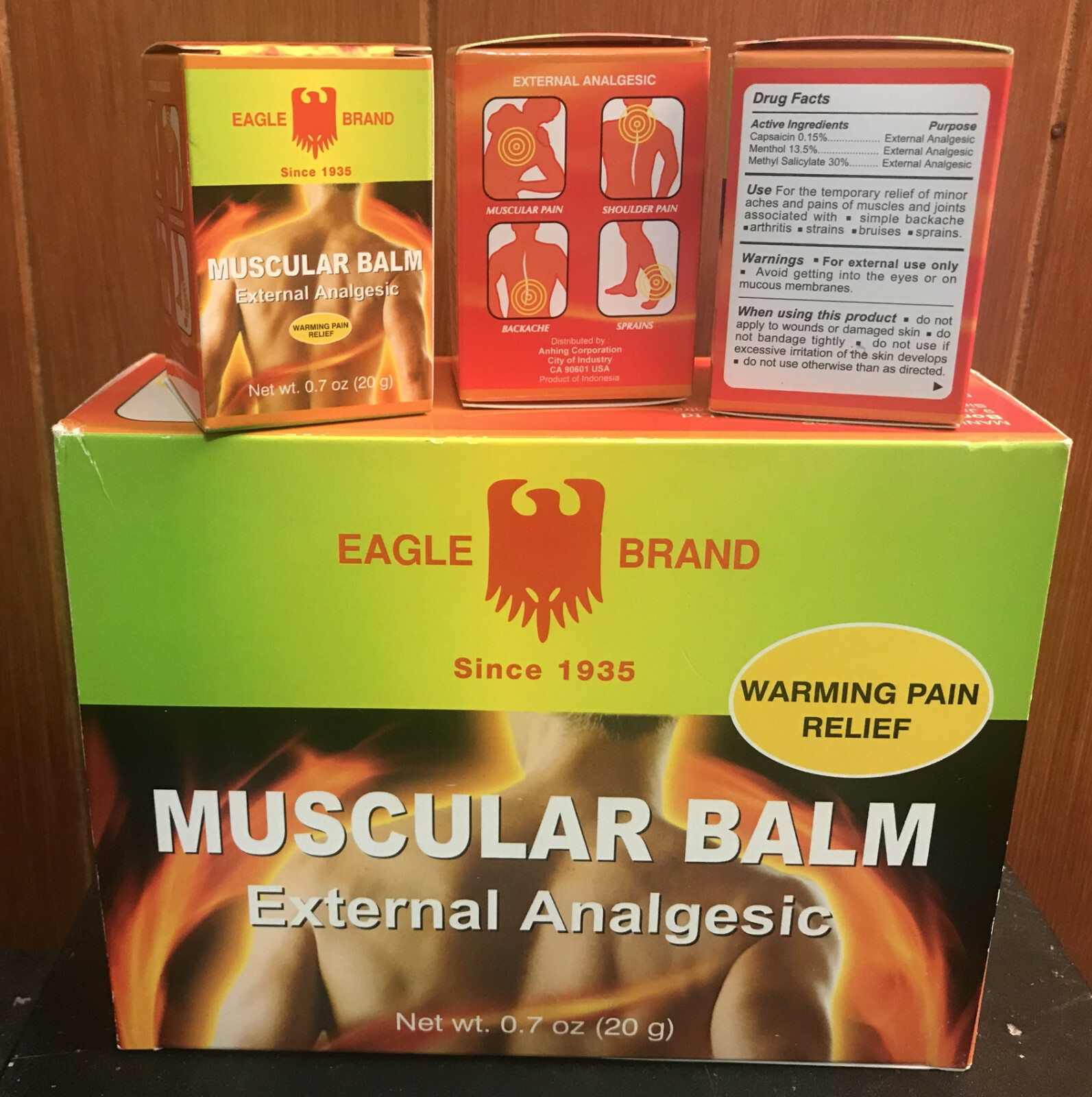 12x EAGLE BRAND Muscular Balm 20g Medicated External Cooling Pain Ache Relief