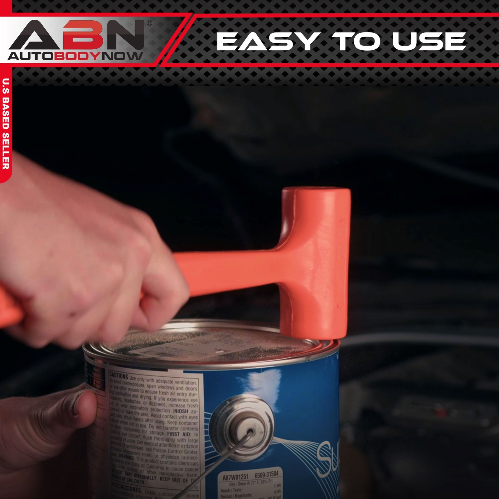 ABN Dead Blow Hammer Mallet 3-Piece Set with Non-Marring Rubber Coating