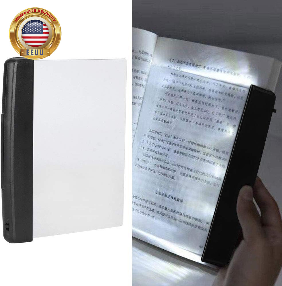 Flat Book Lights for Reading, LED Book Reading Light Flat Plate Book Light Book