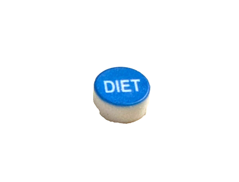Bar Gun Soda Gun Push Button Flavor Tab Replacement Cap, "DIET"