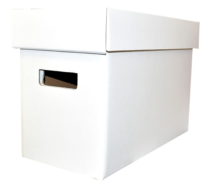 3 Short Cardboard Comic Book Holder Storage Box Holds 150-175 Comics Case