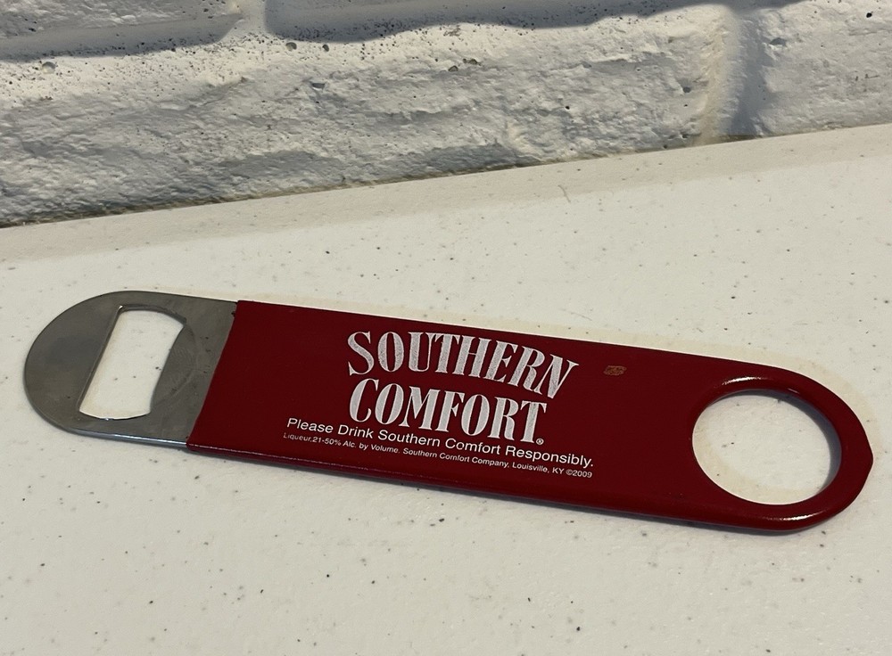 Southern Comfort "blade" Bottle Opener.  Rubber Handle.  Never Used