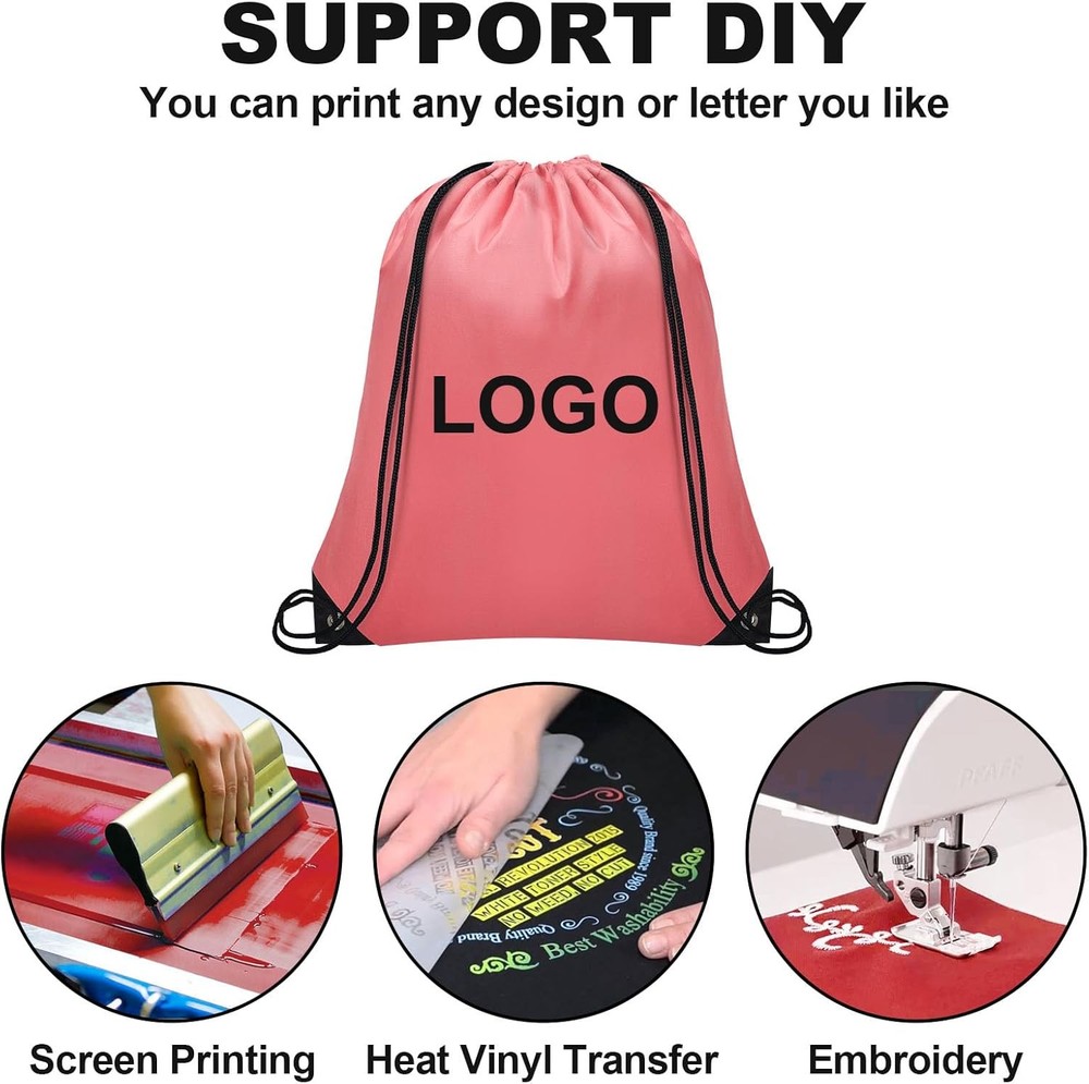 64 PCS Drawstring Bags Bulk Backpack Draw String Bag Multicolor