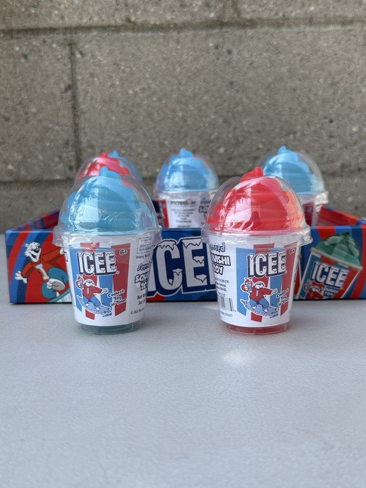 Icee Scented Squishi Squishy Squeeze Toy                        3Blue And 3 Red