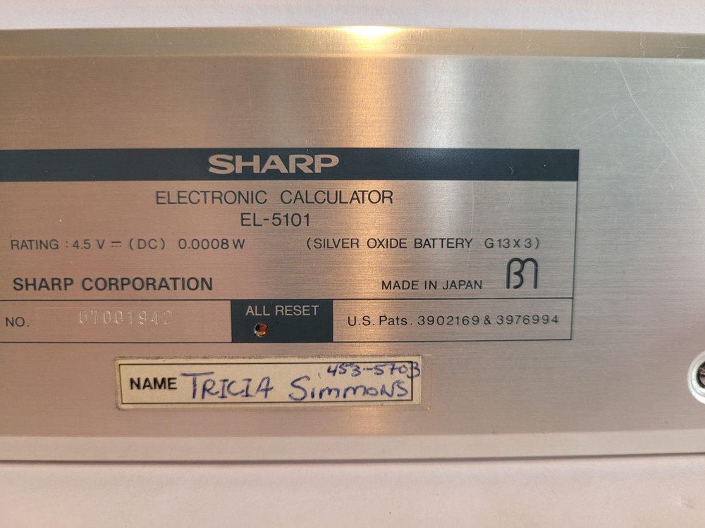 Sharp EL-5101 Scientific Calculator w/ Slip Cover