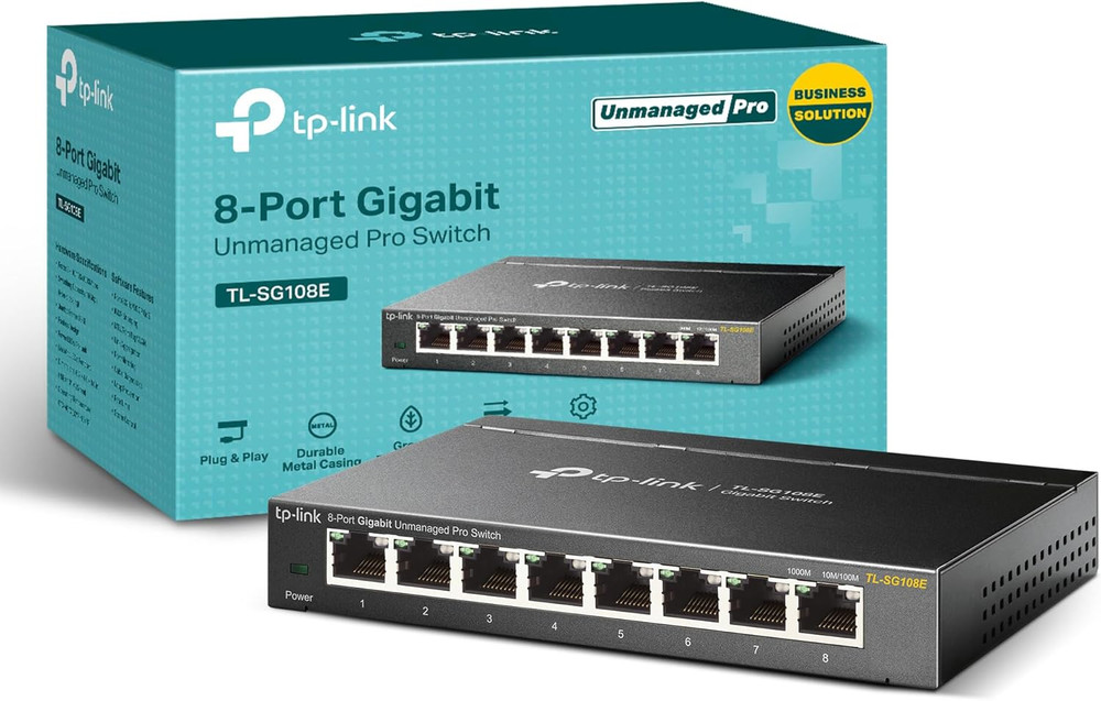 8 Port Gigabit Switch | Easy Smart Managed | Plug & Play | Desktop/Wall-Mount |