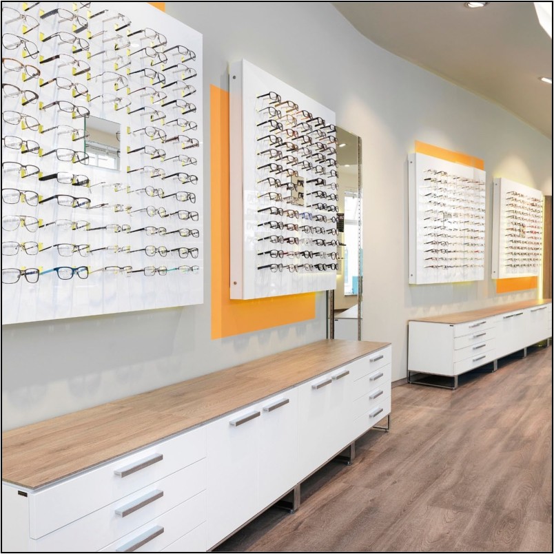 Wall mount Acrylic Optical Frame Display with Hardware - In Clear (30F)