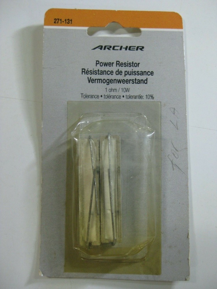 VINTAGE ELECTRICAL COMPONENTS ARCHER POWER RESISTOR 1ohm 10w REF:271-131