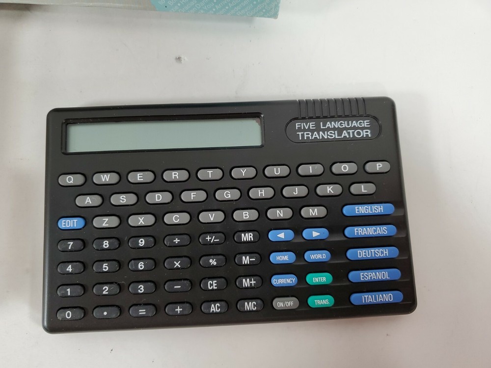 Micronta LCD Five Language Translator In Box Vintage 90s EUC 63-683A