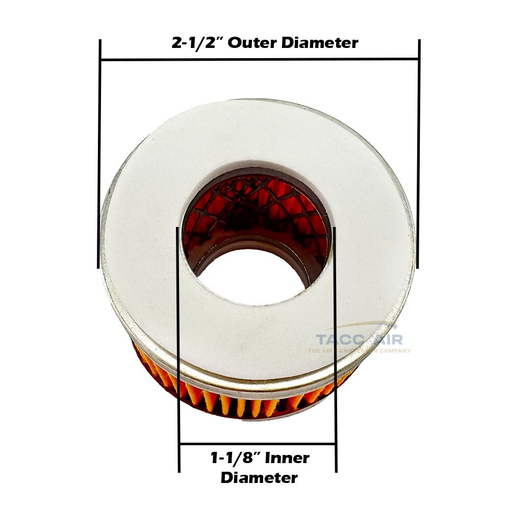 4 Pack Puma Air Compressor Replacement Intake Paper Filter Elements 1-7/8 2-1/2