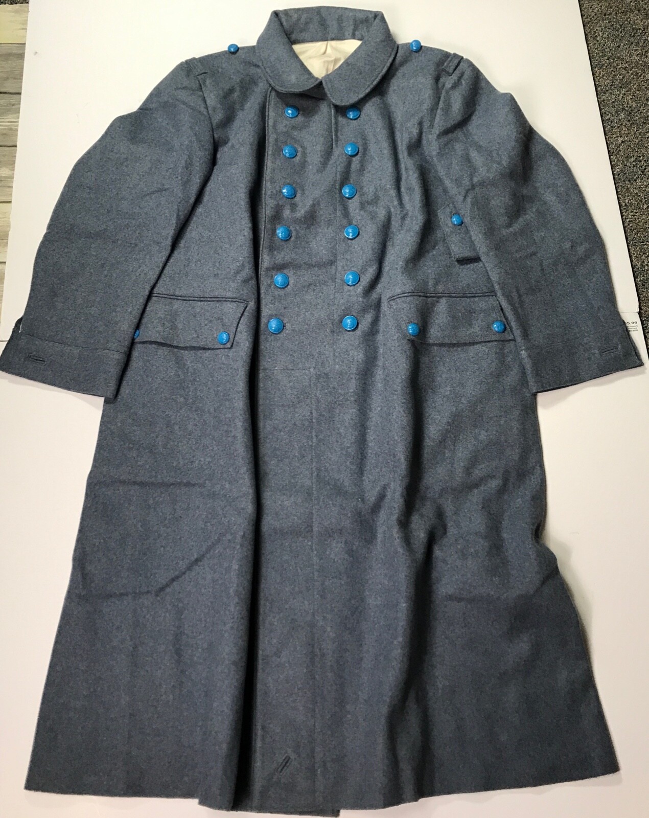 WWI FRENCH M1915 HORIZON BLUE WOOL WINTER OVERCOAT GREATCOAT- SIZE 3 (42-44R)
