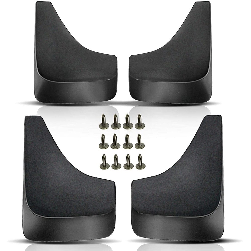 4 Mud Flaps for Corvette Impala Cobalt Black Not Pre-Drilled