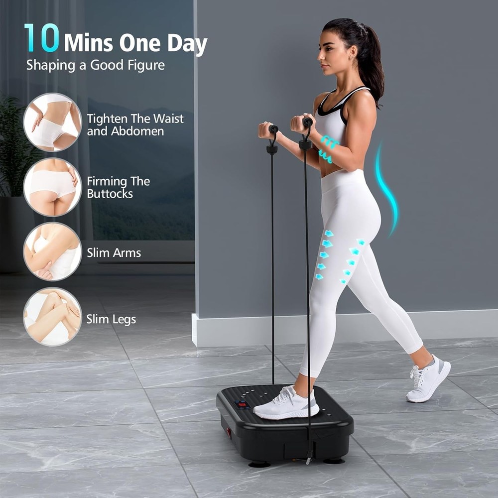 Vibration Plate Exercise Machine, for Lymphatic Large, Black