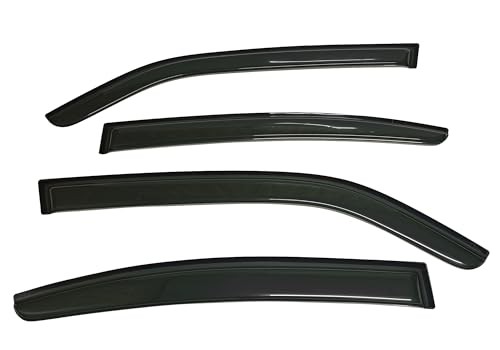 Smoke Tinted Window Visors Vent Sun Shade Rain Wind Guards Compatible with