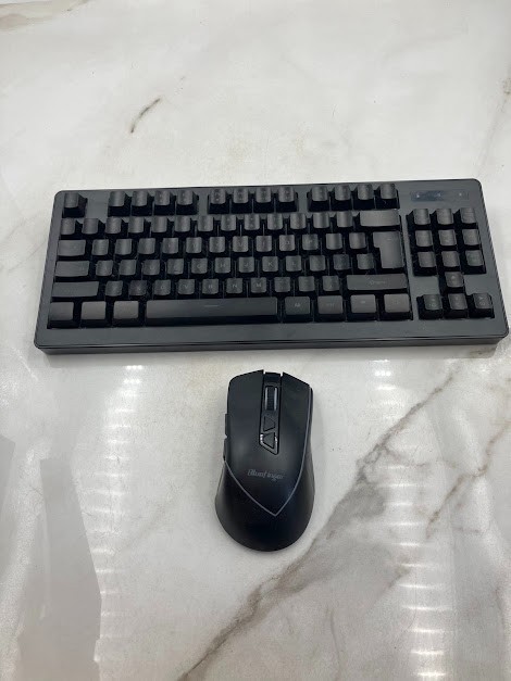 Bluefinger Wireless Keyboard and Mouse-Rainbow Backlight