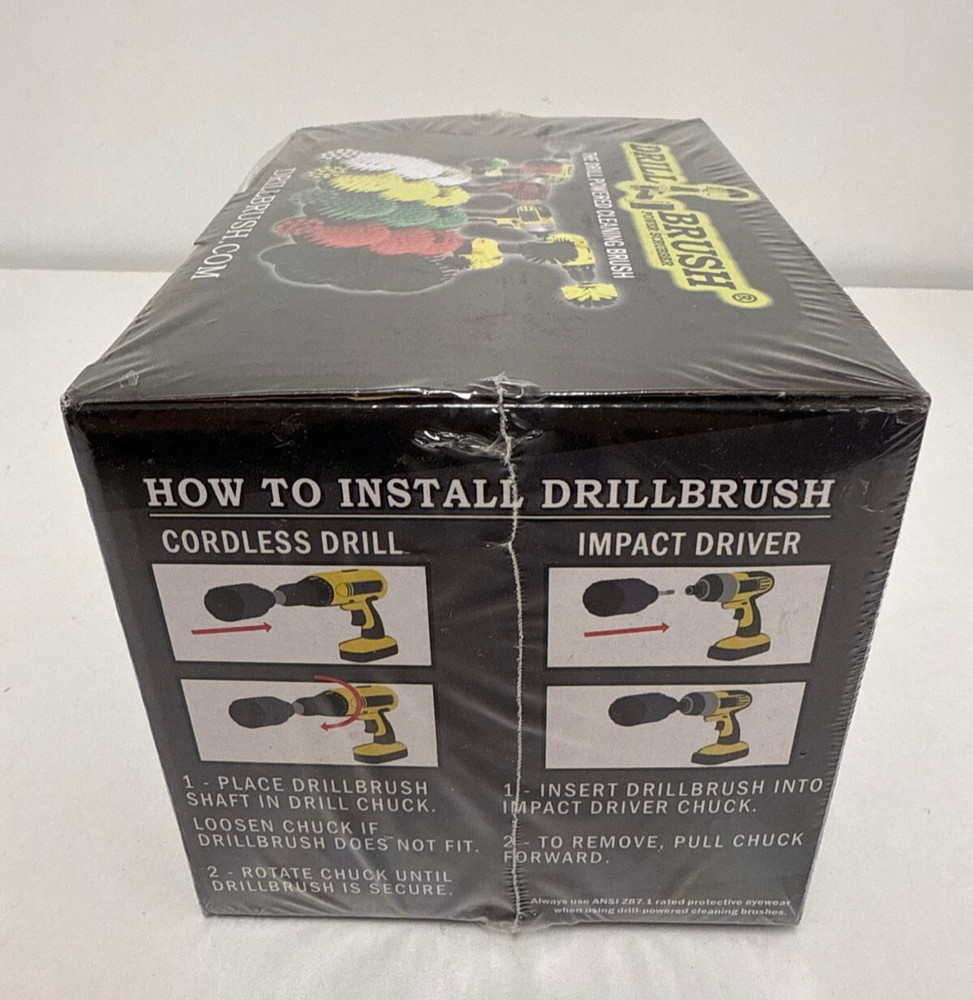Wire Brush Alternative Nylon Drill Brush Set with Extension - BBQ Cleaner