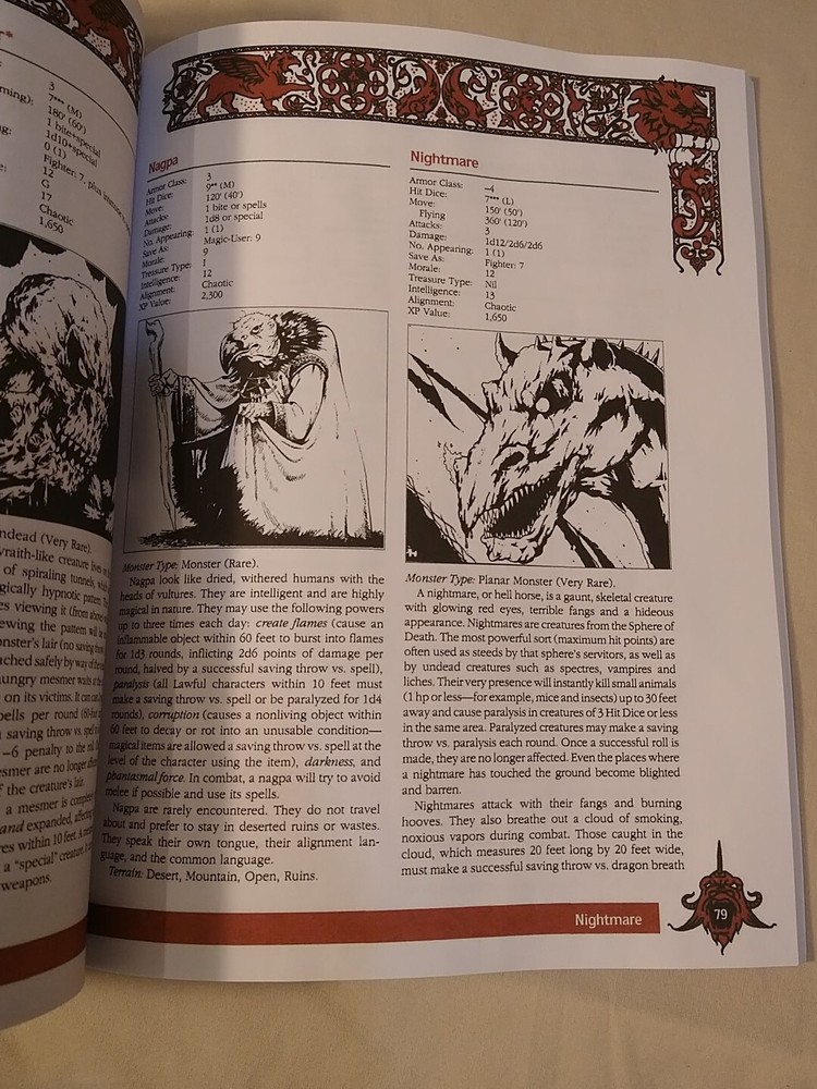 Dungeons and Dragons Softcover Reprint of Creature Catalog BECMI Basic
