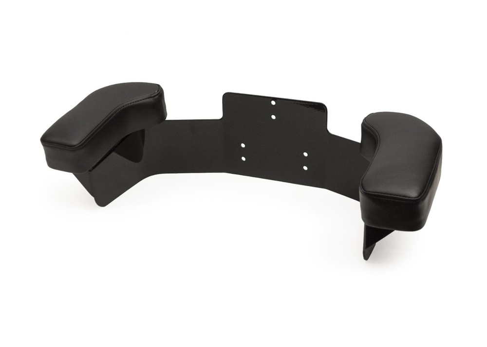 Motorcycle Armrest for Radially Backed passenger backrests